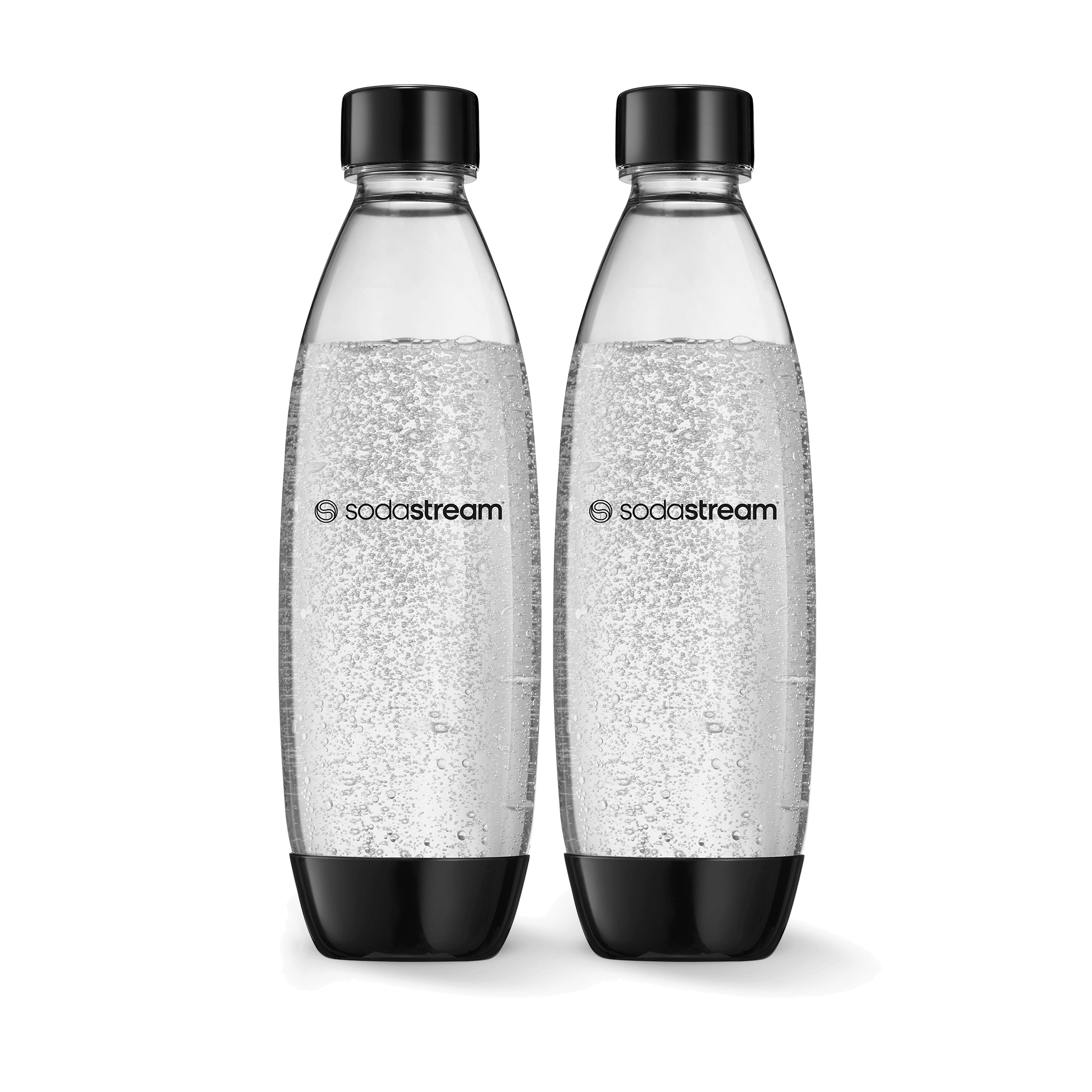 Kunststoffflasche FUSE schwarz 1L, 2er-Pack sodastream