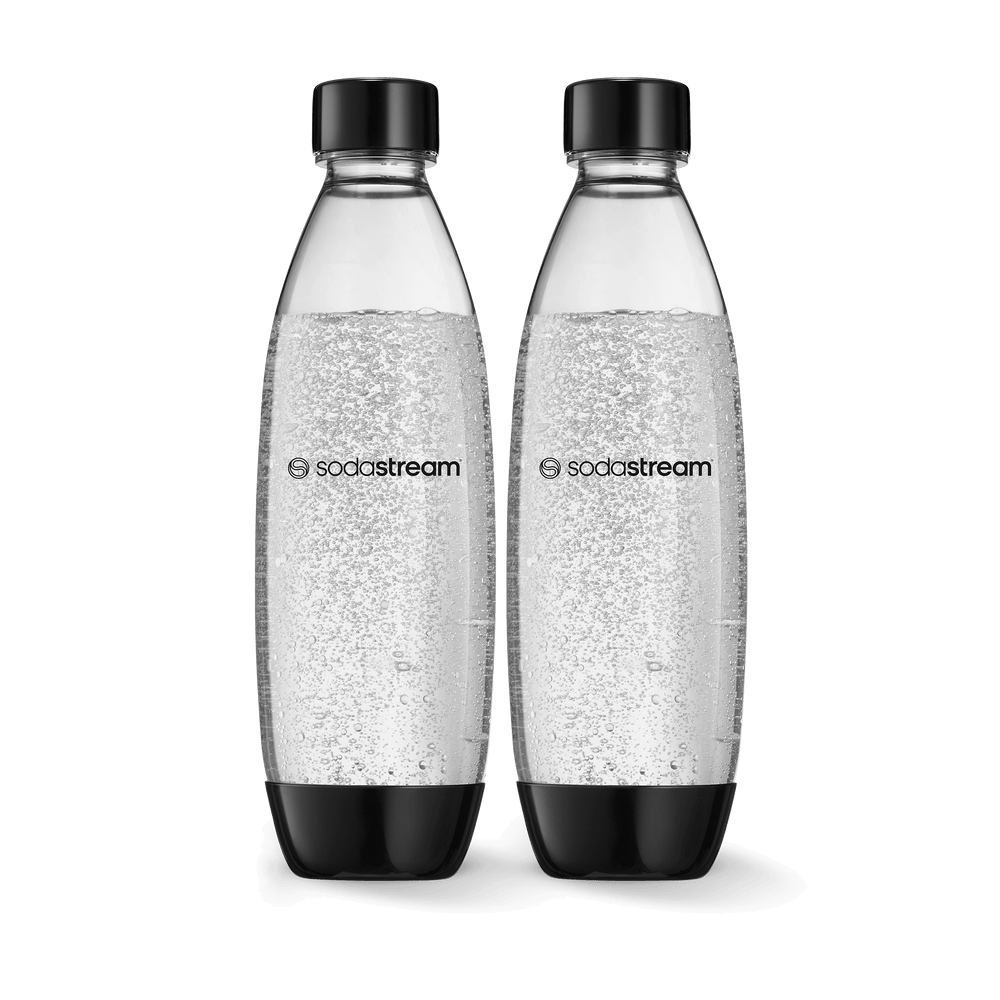 Kunststoffflasche FUSE schwarz 1L, 2er-Pack