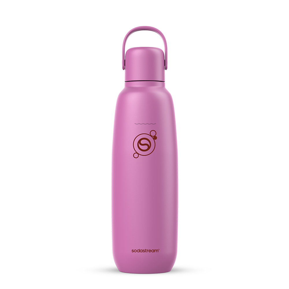 fizz & go Edelstahl Sprudlerflasche (Guava) 0,9 L, 1er-Pack