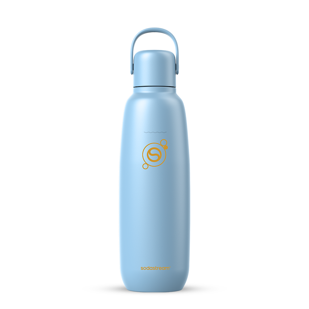 fizz & go Edelstahl Sprudlerflasche (Ice) 0,9 L, 1er-Pack