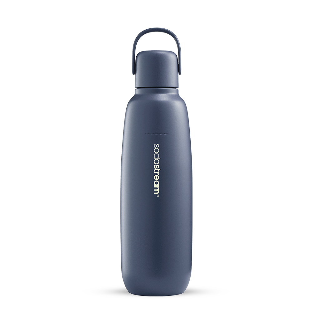 fizz & go Edelstahl Sprudlerflasche (Storm) 0,9L, 1er-Pack