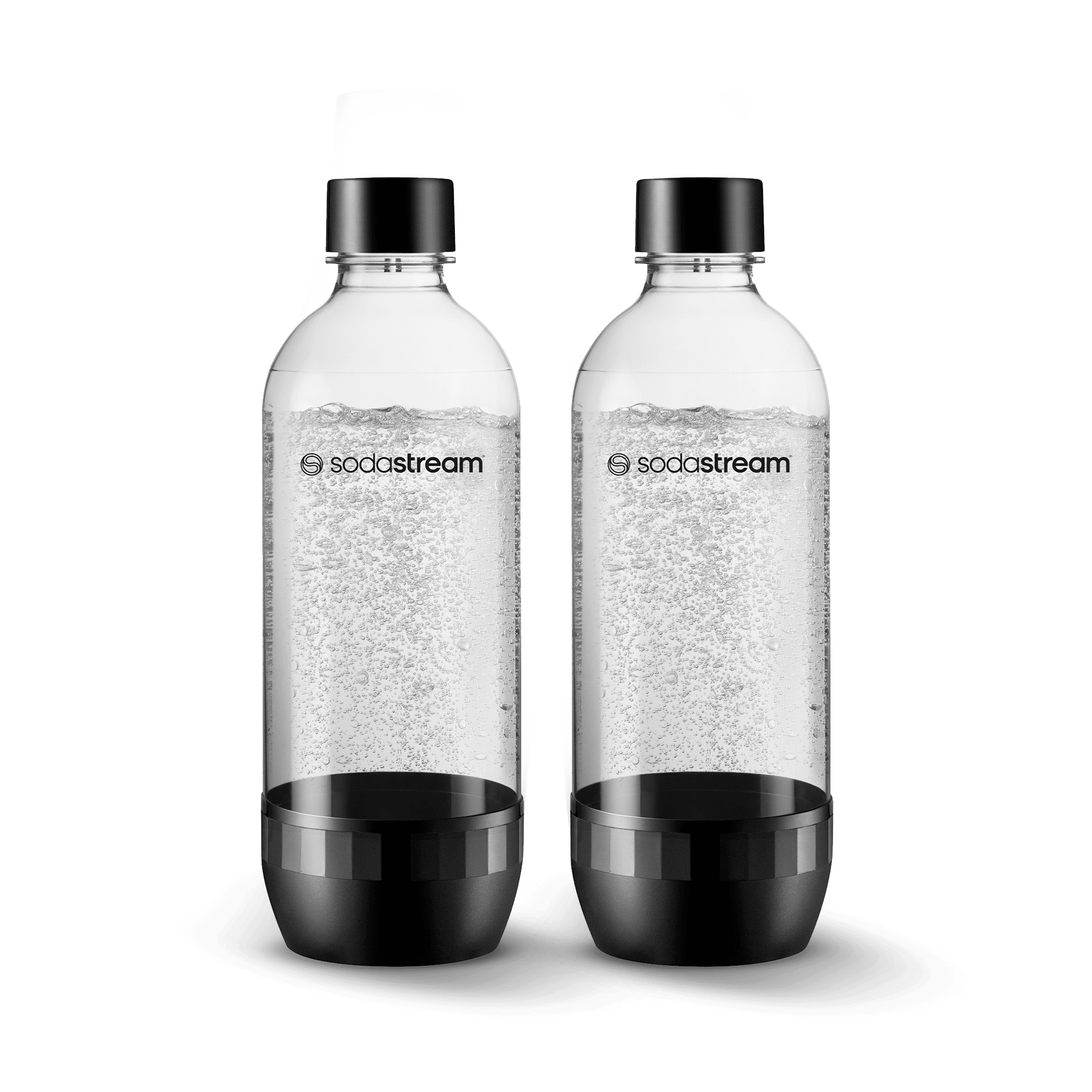 Kunststoffflasche CLASSIC schwarz 1L, 2er-Pack sodastream