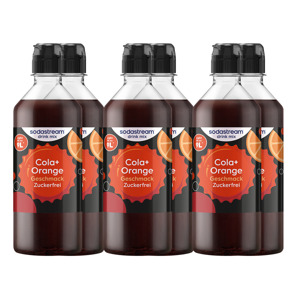 Cola + Orange zuckerfrei Sirup drink mix 440 ml, 6er-Pack