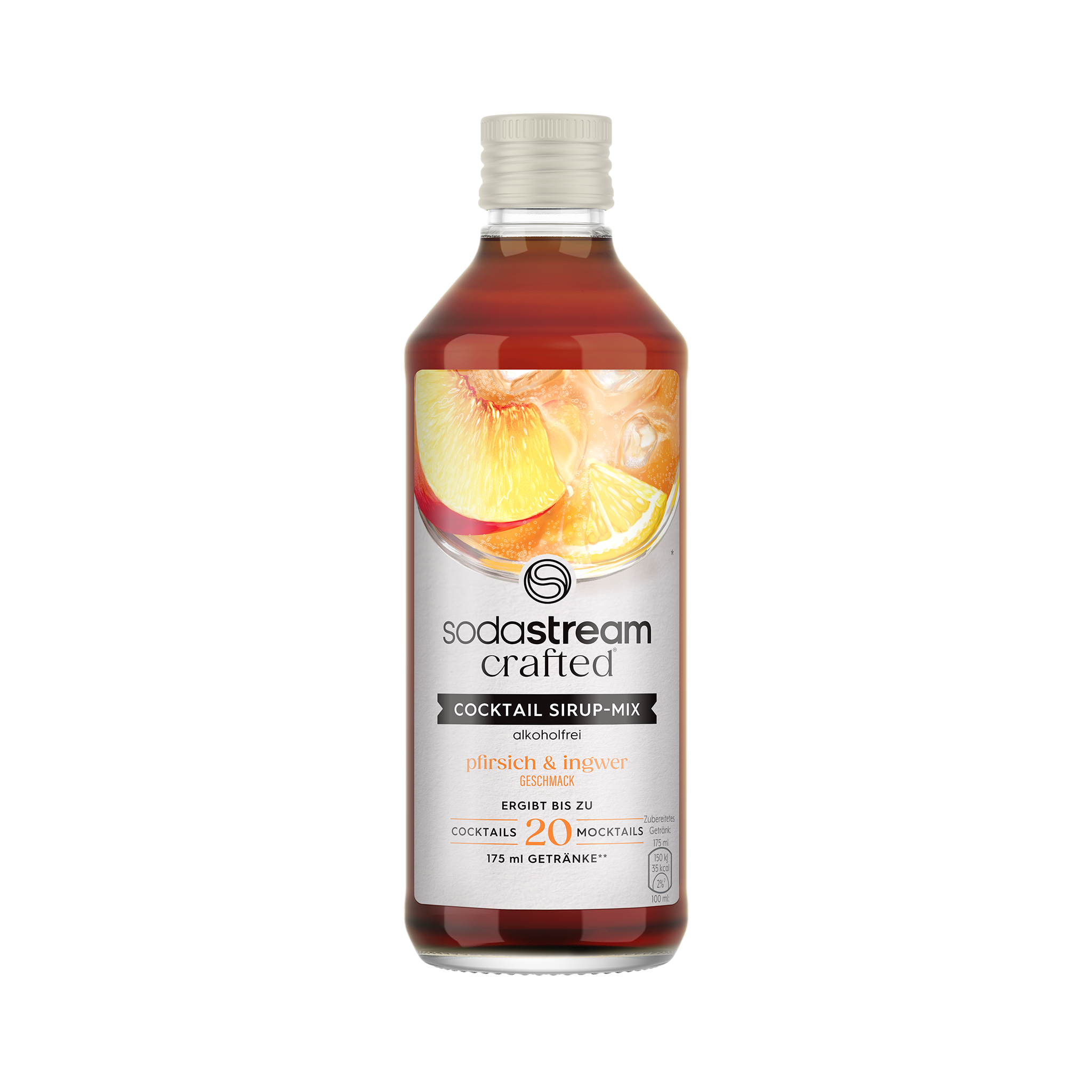Crafted Cocktail drink mix Pfirsich & Ingwer 330 ml – mit kurzem Mindesthaltbarkeitsdatum