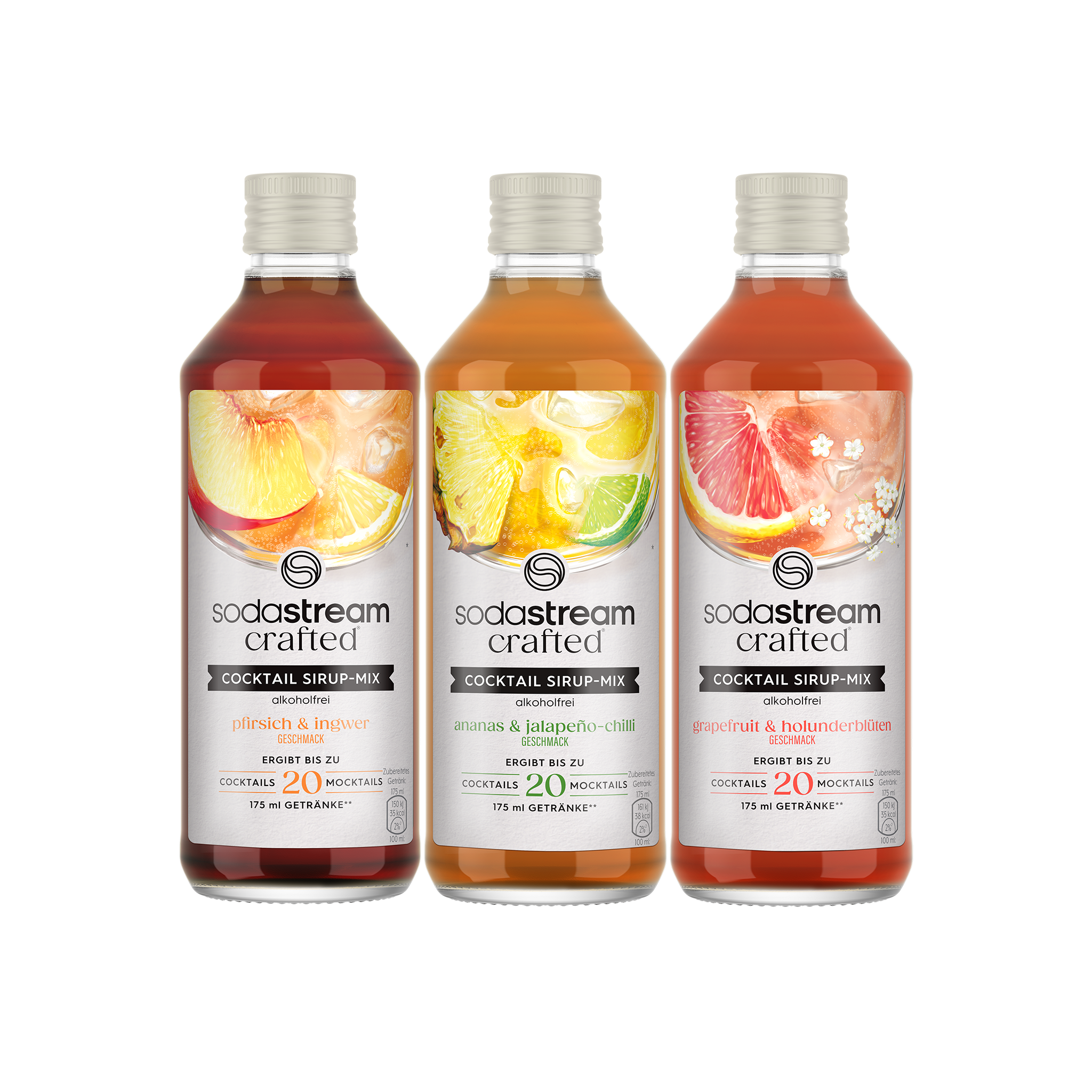 Crafted Cocktail drink mix (alkoholfrei) 330 ml, 3er-Pack sodastream