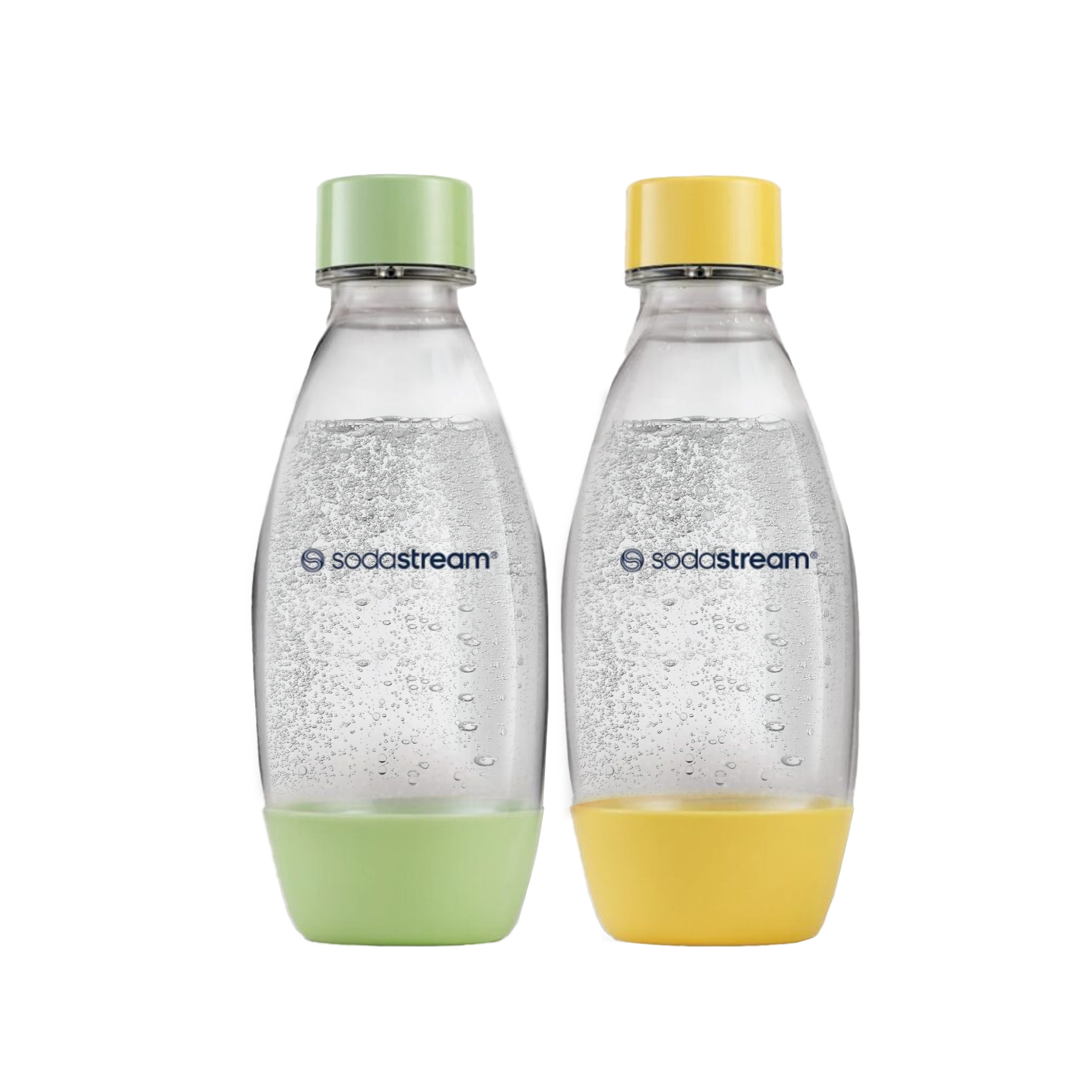 Kunststoffflasche FUSE grün/gelb 0,5L, 2er-Pack sodastream