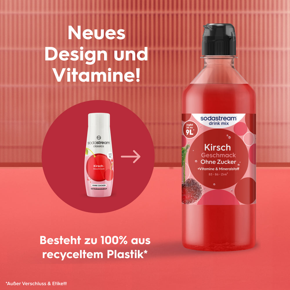 Kirsch ohne Zucker Sirup drink mix 440 ml