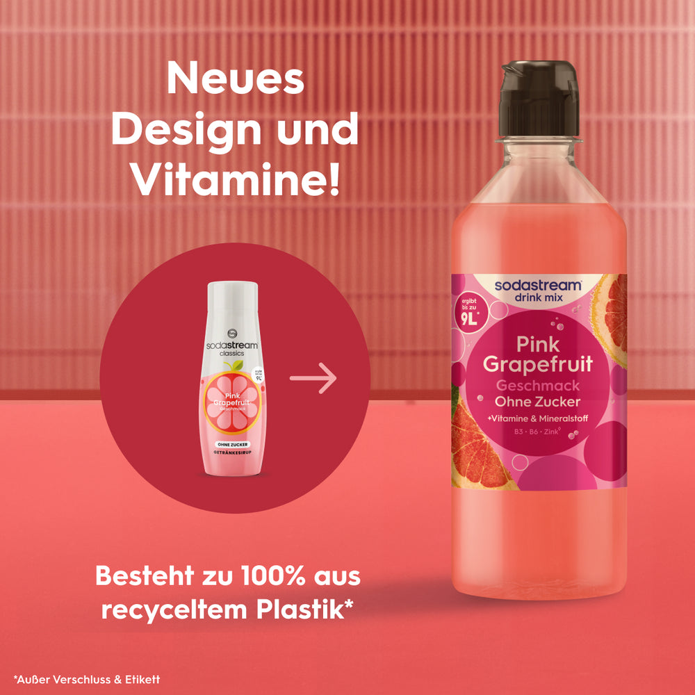 Pink Grapefruit ohne Zucker Sirup drink mix 440 ml