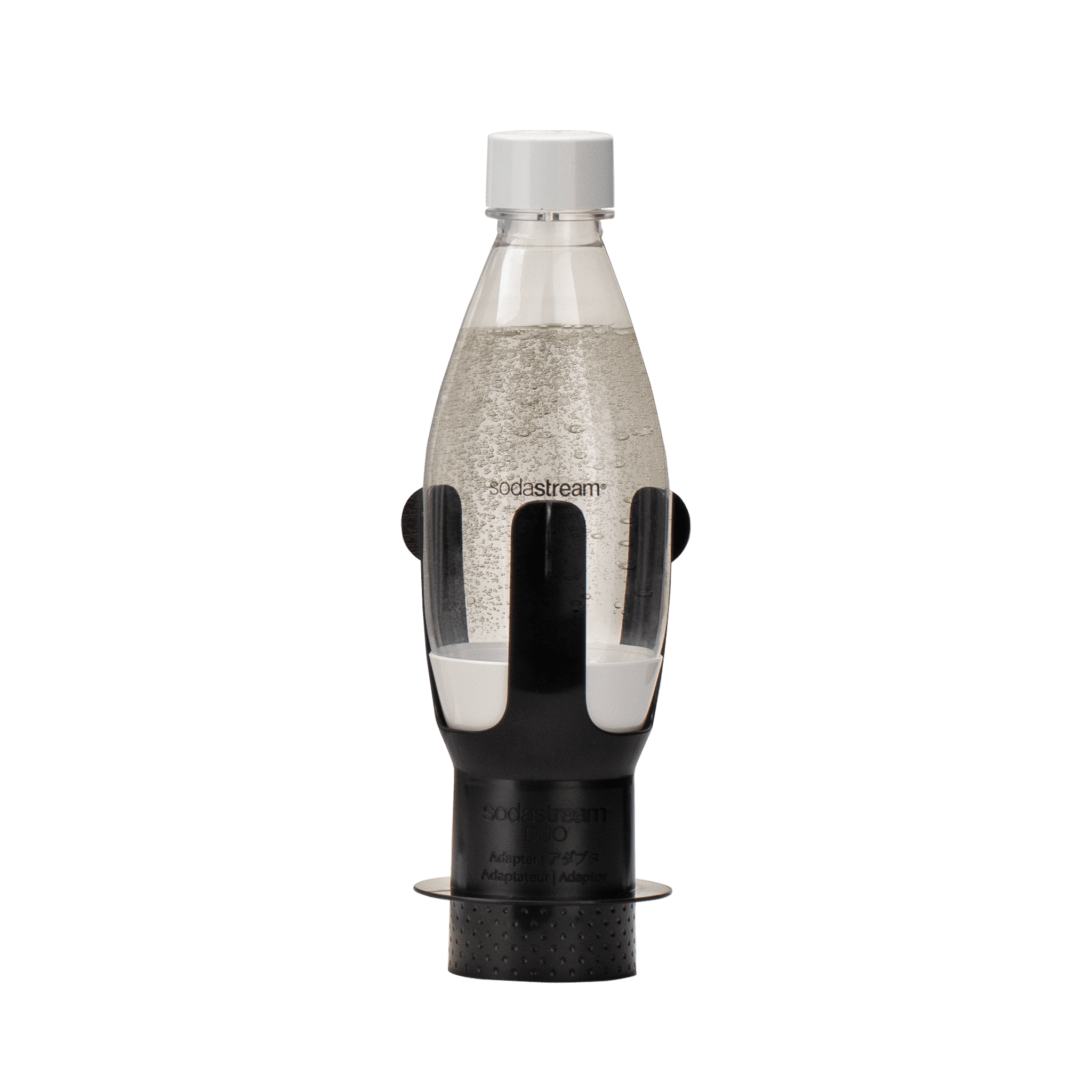 0,5L Adapter + 0,5L Kunststoffflasche spülmaschinengeeignet weiß sodastream