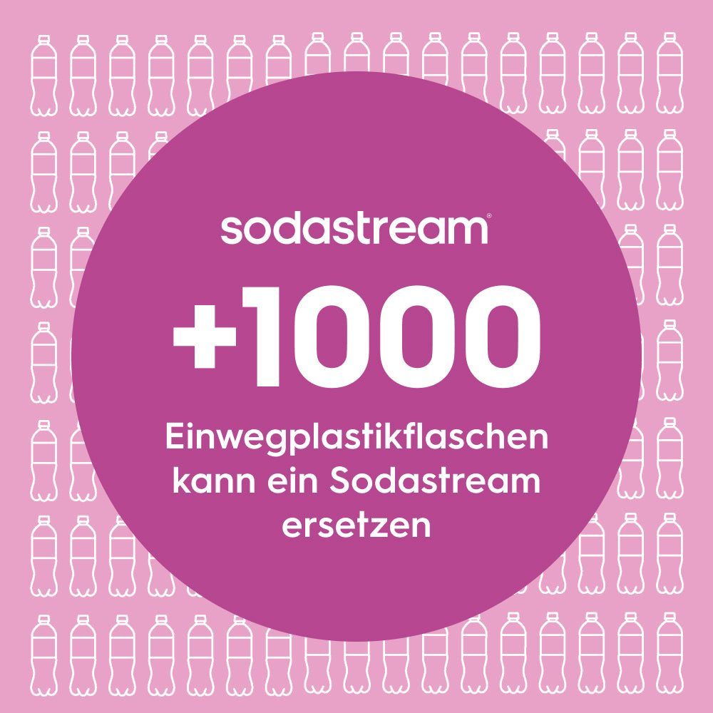 fizz & go Edelstahl Sprudlerflasche (Guava) 0,9 L, 1er-Pack