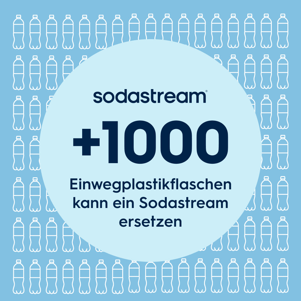 fizz & go Edelstahl Sprudlerflasche (Ice) 0,9 L, 1er-Pack