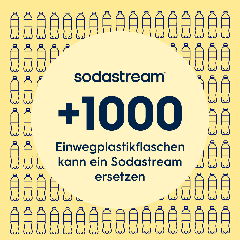 fizz & go Edelstahl Sprudlerflasche (Lemon Zest) 0,9 L, 1er-Pack