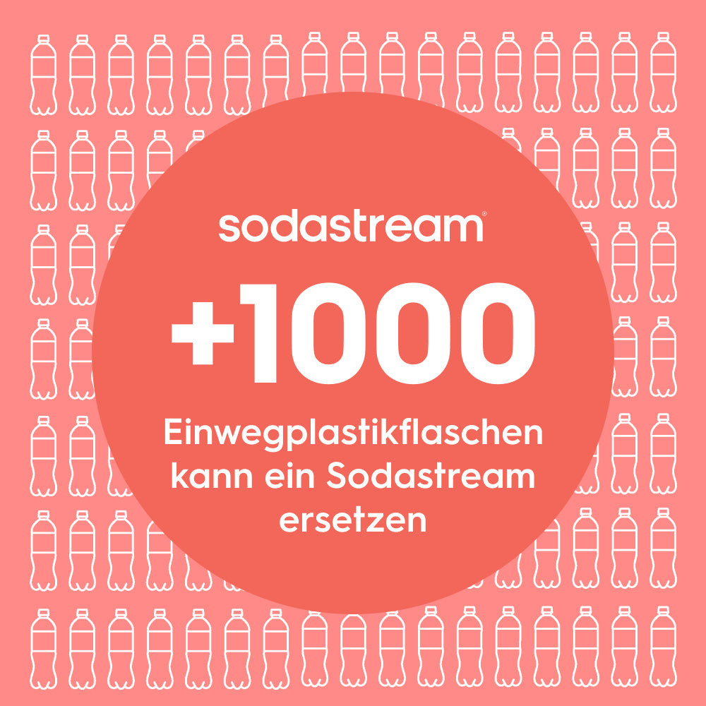 fizz & go Edelstahl Sprudlerflasche (Papaya) 0,9 L, 1er-Pack