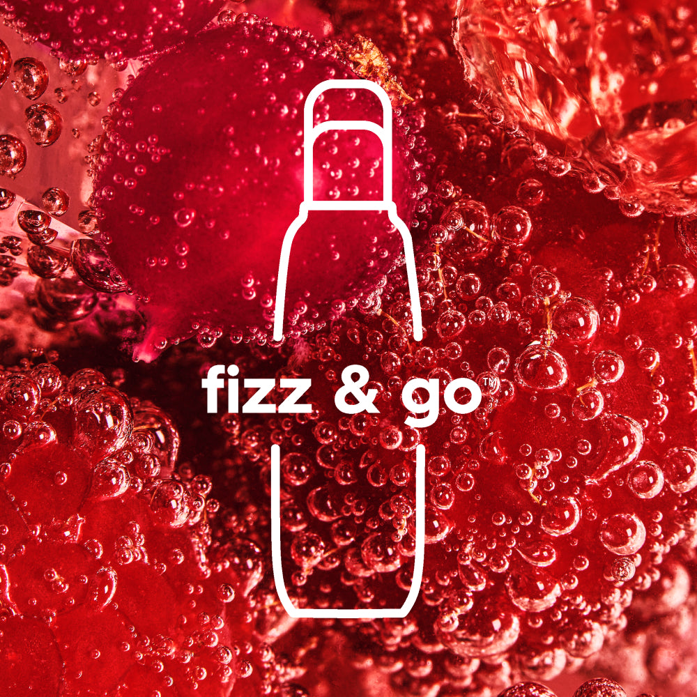 fizz & go Edelstahl Sprudlerflasche (Papaya) 0,9 L, 1er-Pack