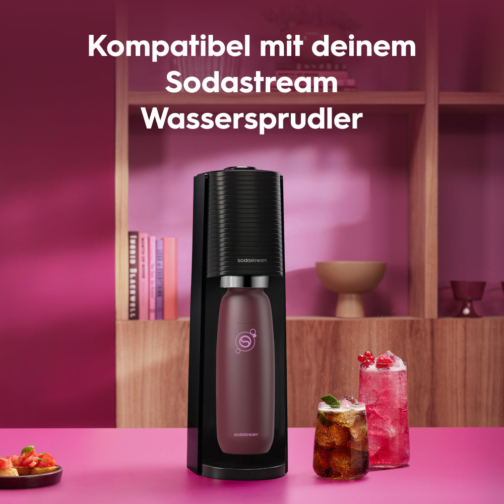 fizz & go Edelstahl Sprudlerflasche (Pomegranate) 0,9 L, 1er-Pack