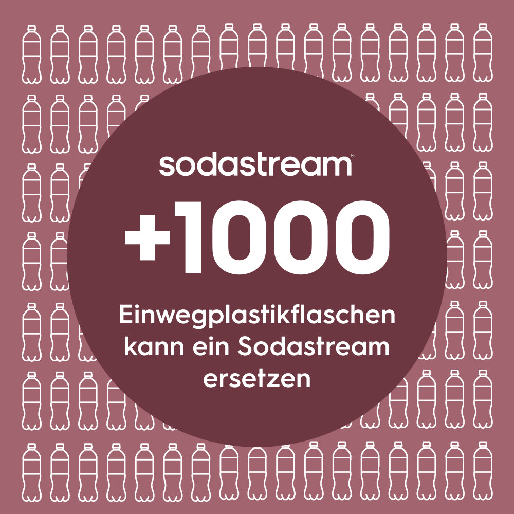 fizz & go Edelstahl Sprudlerflasche (Pomegranate) 0,9 L, 1er-Pack