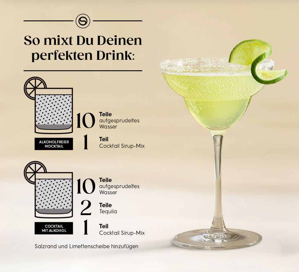 Crafted Cocktail drink mix Margarita (alkoholfrei) 330 ml