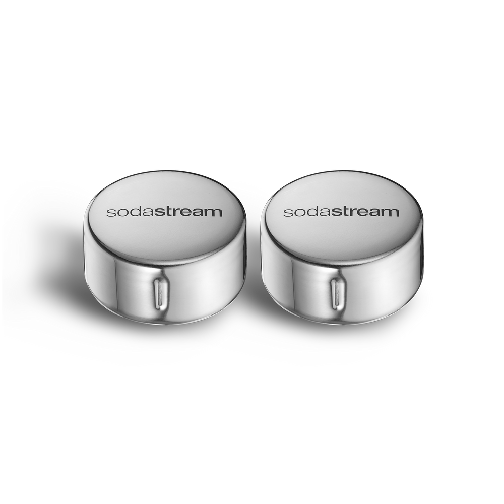 Edelstahldeckel für Glasfasche 1L, 2er-Pack
